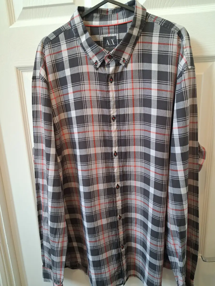 ARMANI EXCHANGE mens check shirt size XL NEW NO TAG