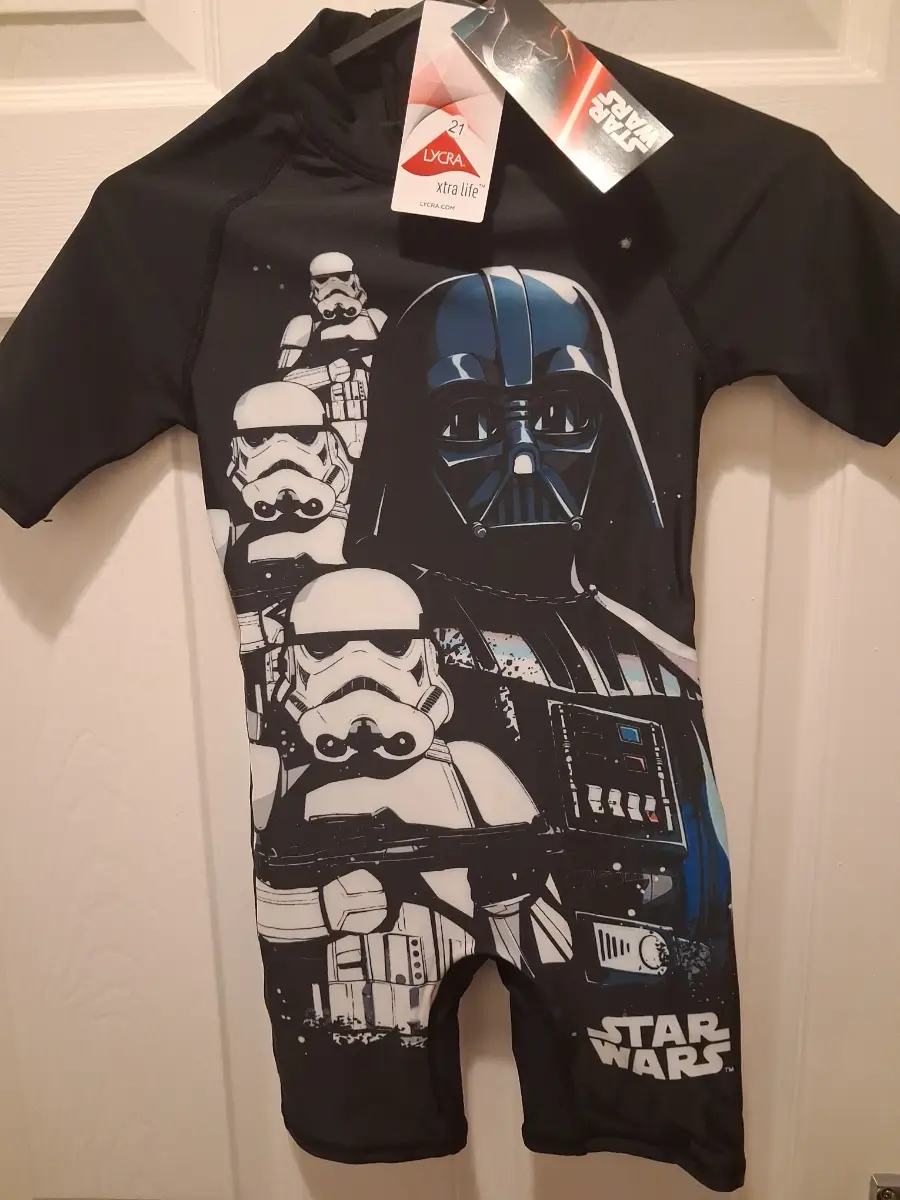 kids 5-6 yrs STAR WARS character swimsuit unisex NEW WITH TAGS