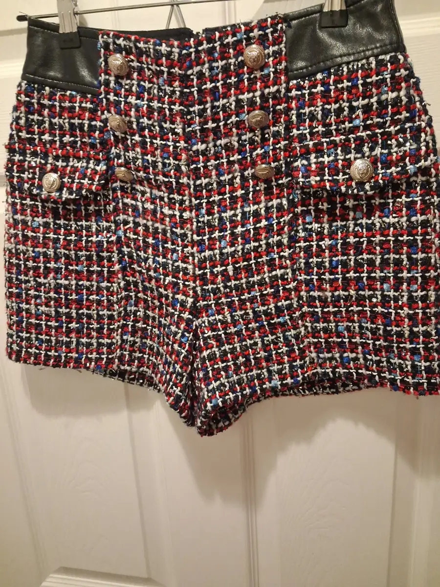Womens multi coloured glitzey shorts by river island uk size 8