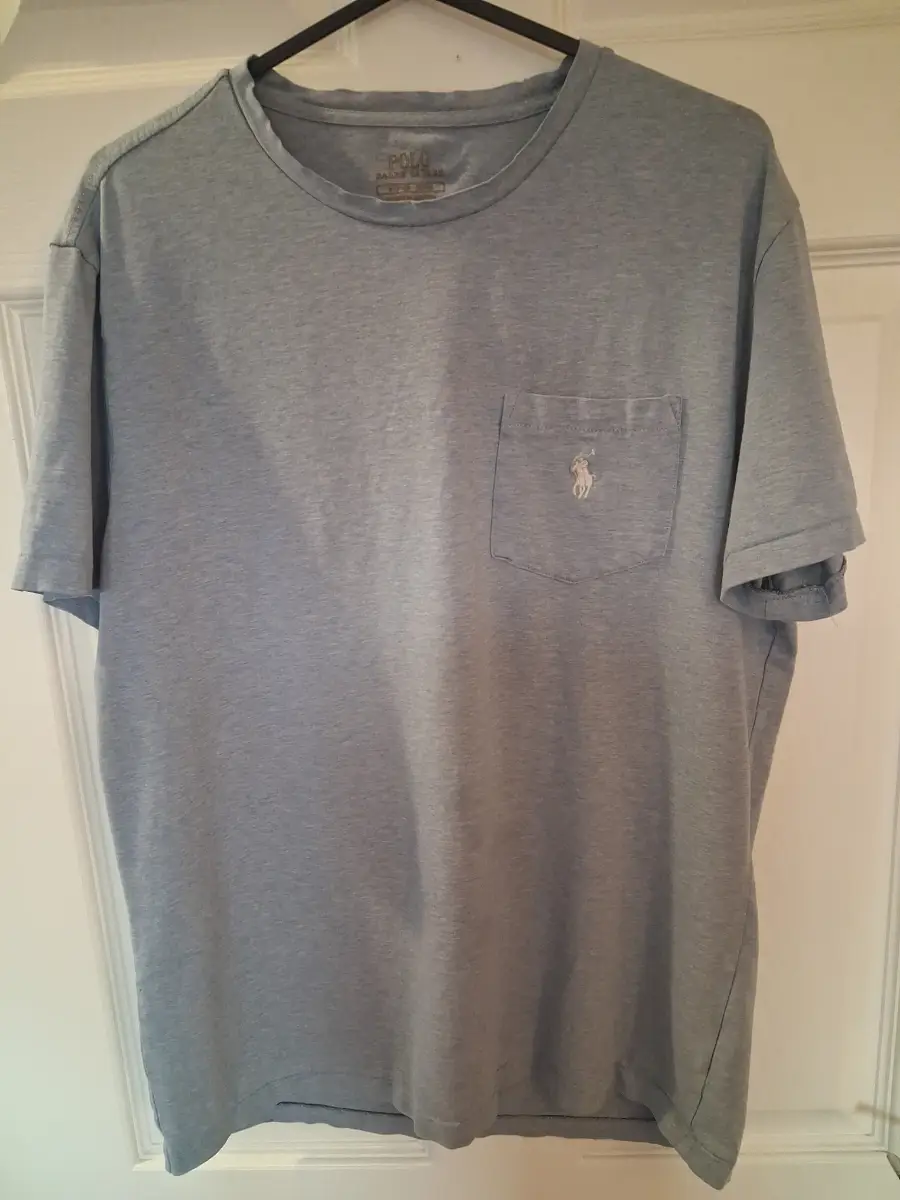 Mens Polo ralph lauren sky blue top in good clean condition