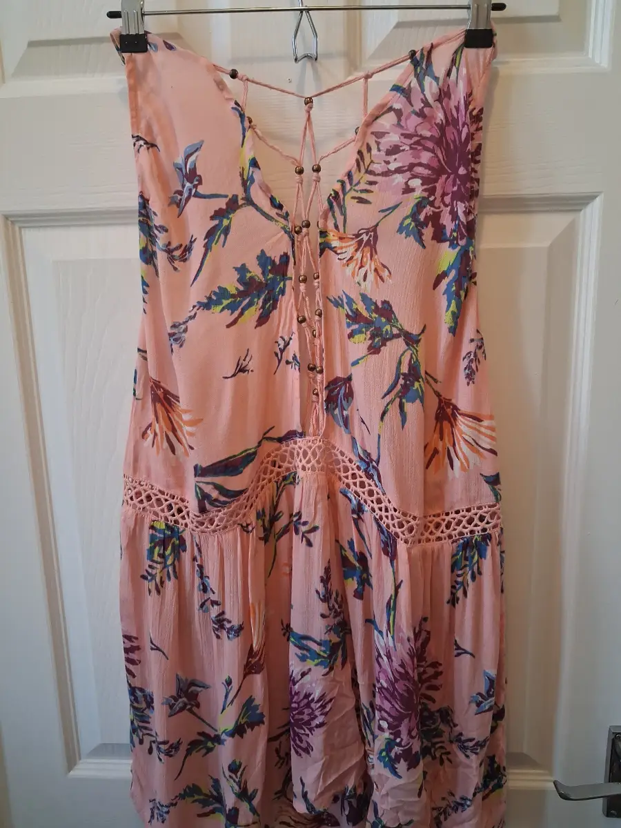 RI MONOGRAM RESORT ( river island) mini beech dress size uk medium