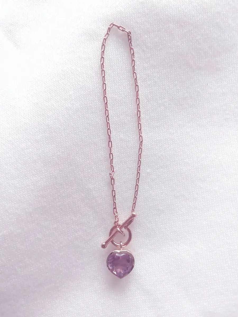 Rose gold and amethyst bracelet