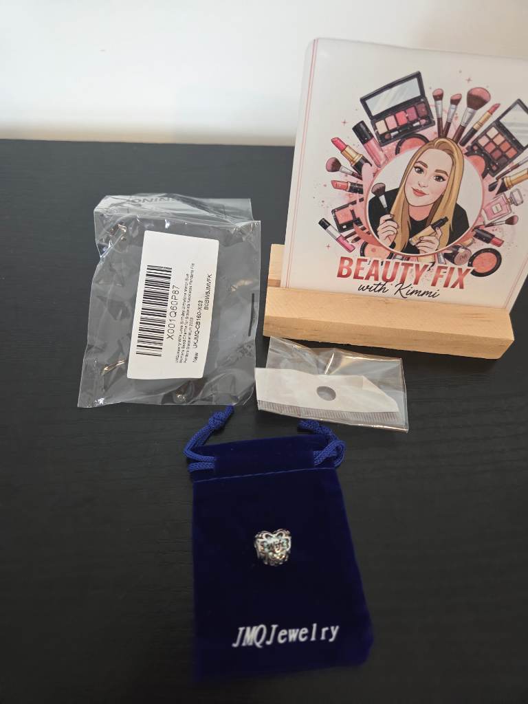 JMQ Jewelry March Birthstone “Wife & Love” Heart Charm
