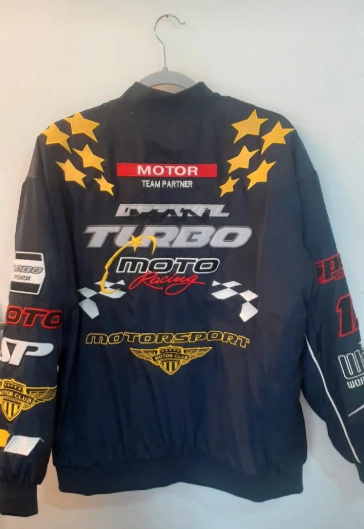 BoohooMAN Moto / Racing Bomber Jacket size small