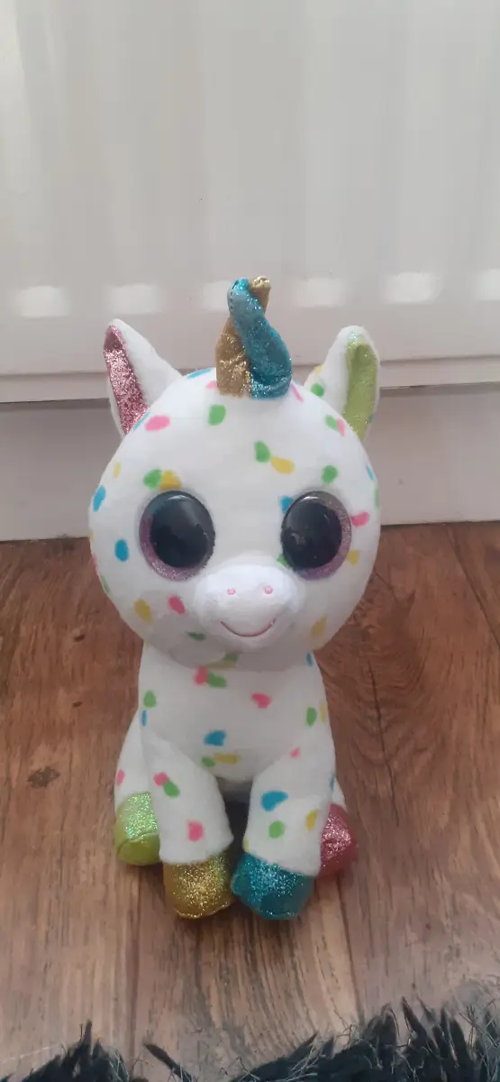 Ty Beanie Boo "Harmonie" the Speckled Unicorn (Regular Size ~15cm / 6")