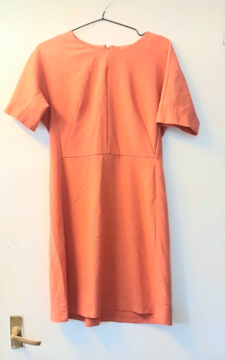 Oasis coral Orange Shift Dress Size 12 | Summer Holiday Casual Party Wear