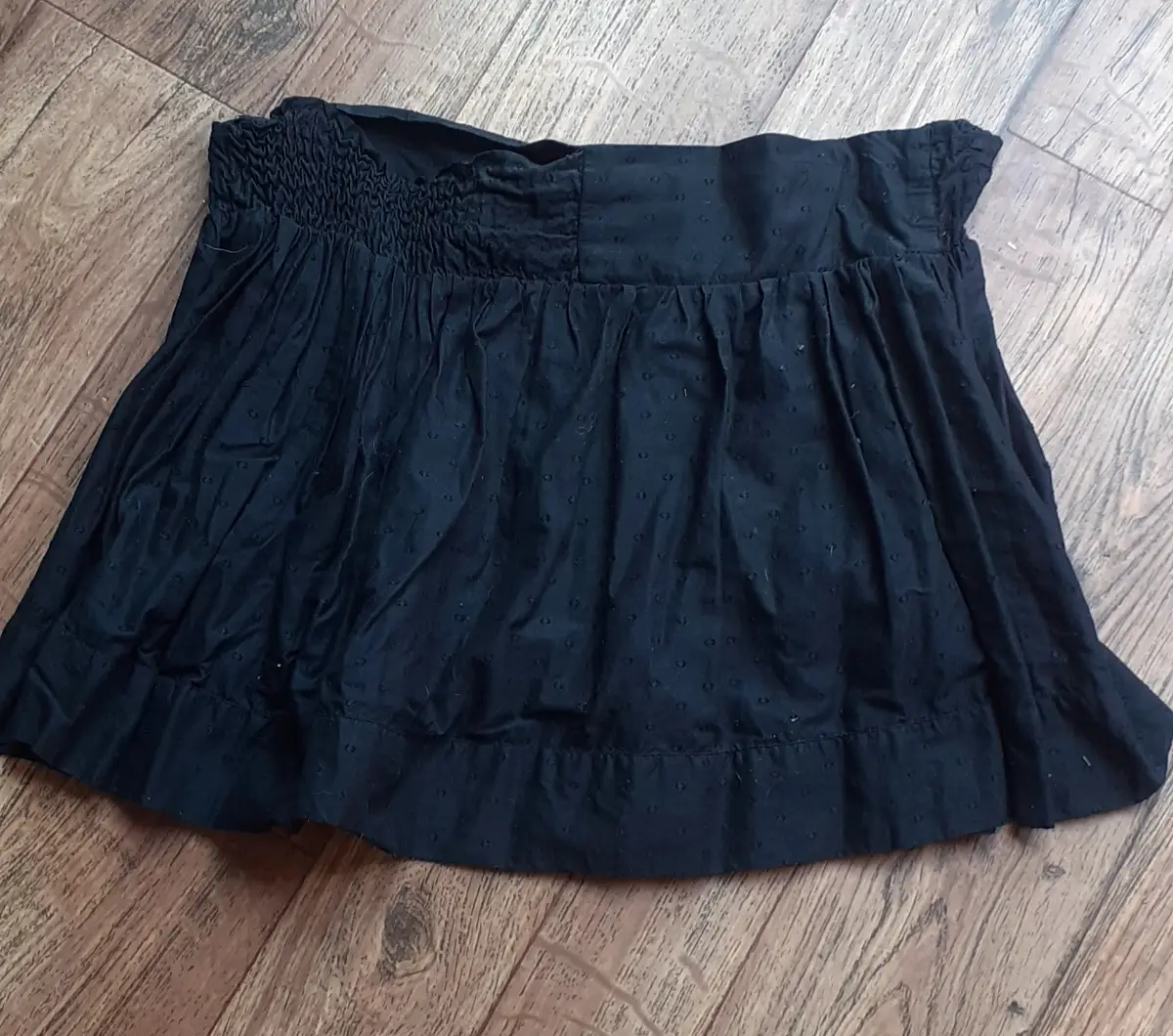 Atmosphere Black 100% Cotton Broderie Anglaise Mini Skirt – Size UK 12