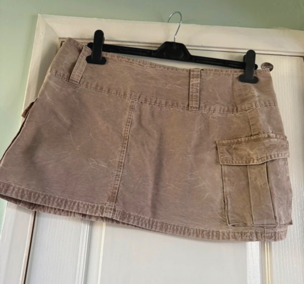 Zara Beige Mini Denim Skirt