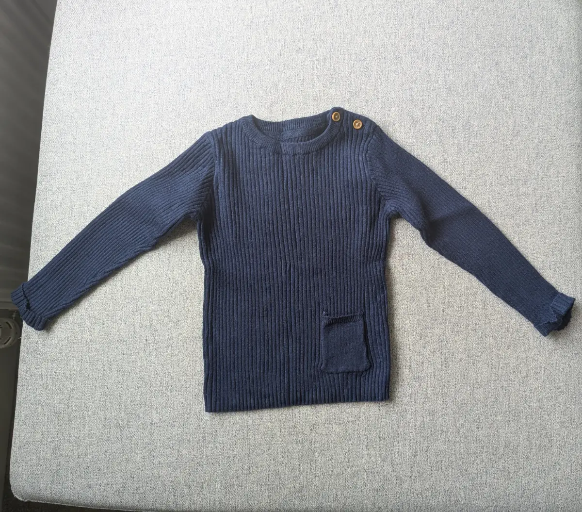 M&S baby navy blue ribbed knit/ jumper, age 18-24 months