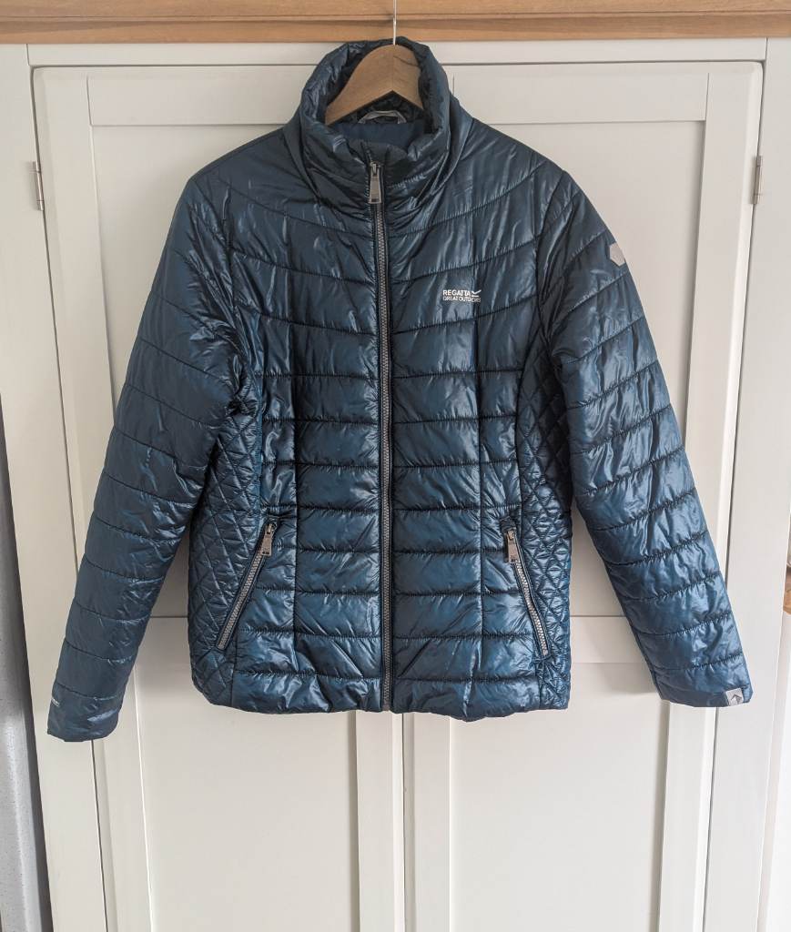 Ladies Regatta Petrol Blue Light Quilted Puffer Jacket, Size UK 16