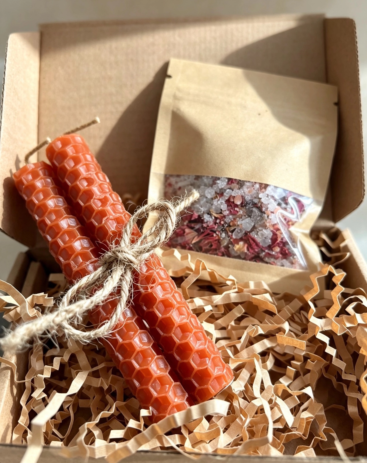 Grounding Ritual Set | Beeswax Candle & Calming Salt | Anxiety Relief Witchcraft