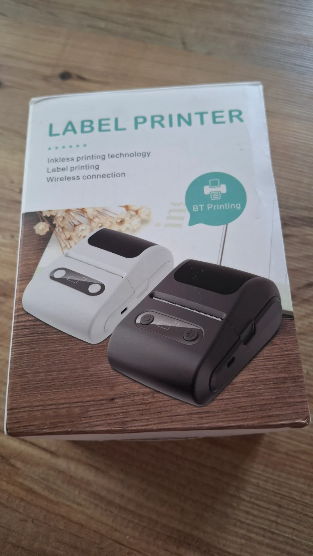 Inkless label printer Bluetooth connection