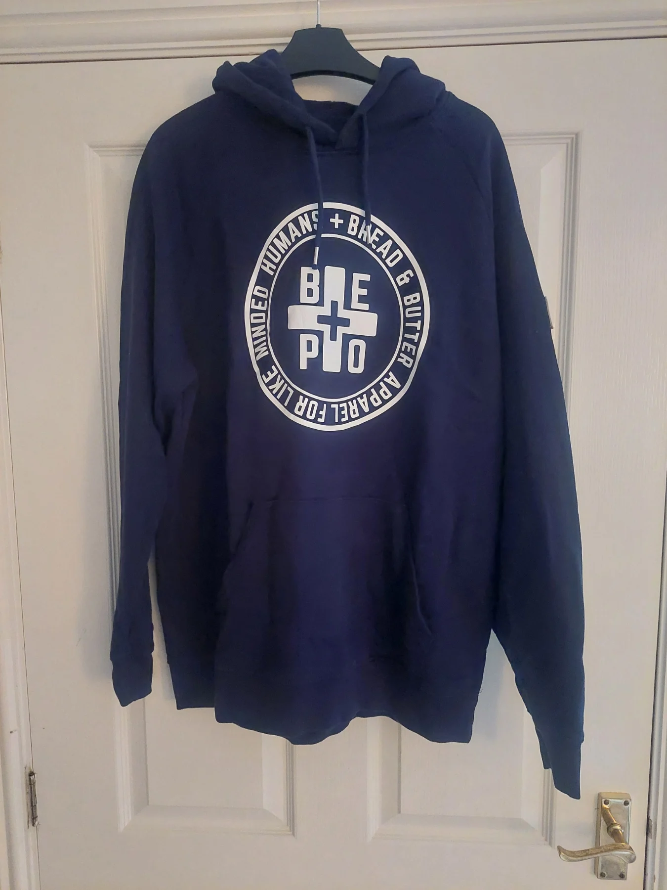Men's navy Be Positive hoodie Size XL