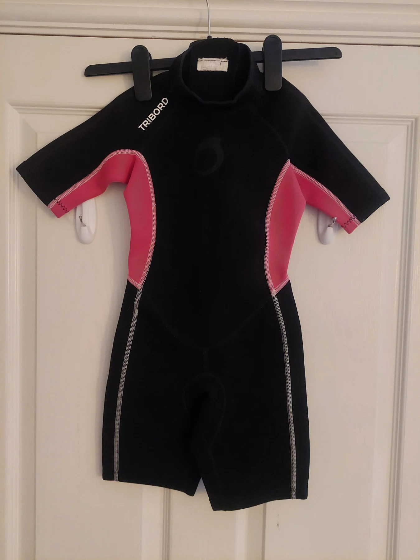 Tribord black & pink shorty wetsuit Age 2+ years