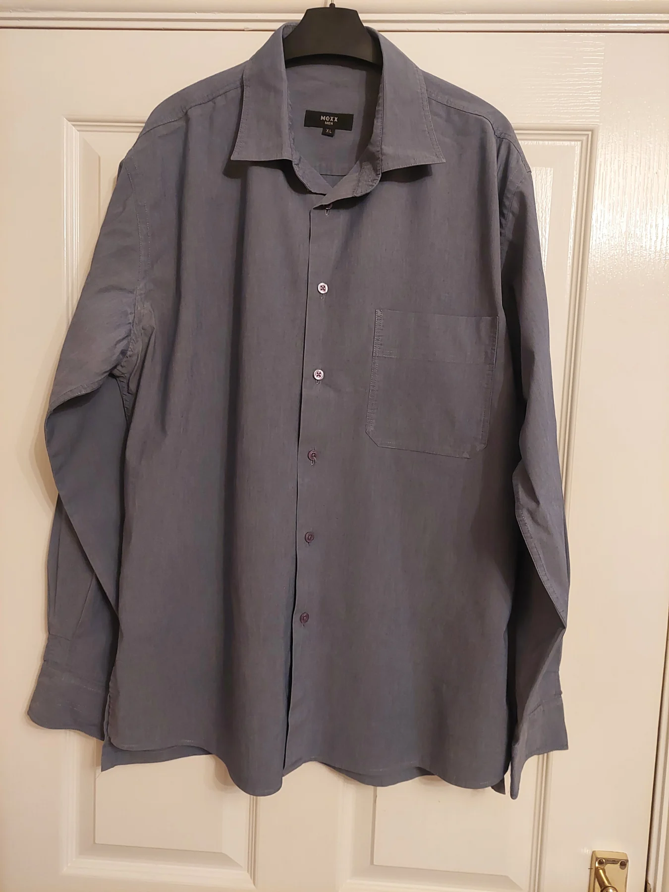 Men's Mexx blue grey plain shirt Size XL