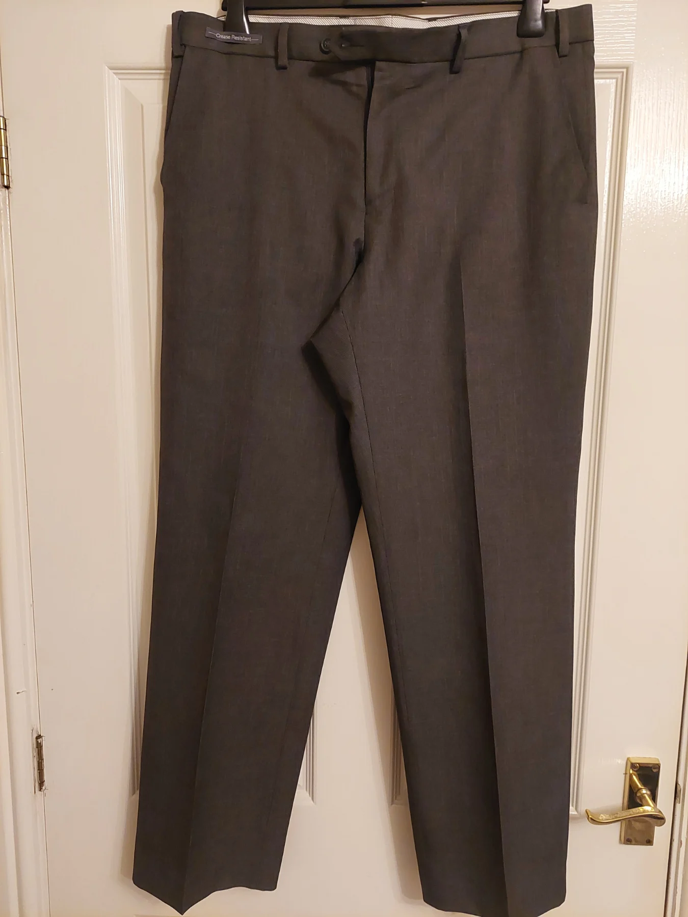 M&S Men's dark grey straight leg trousers W36"