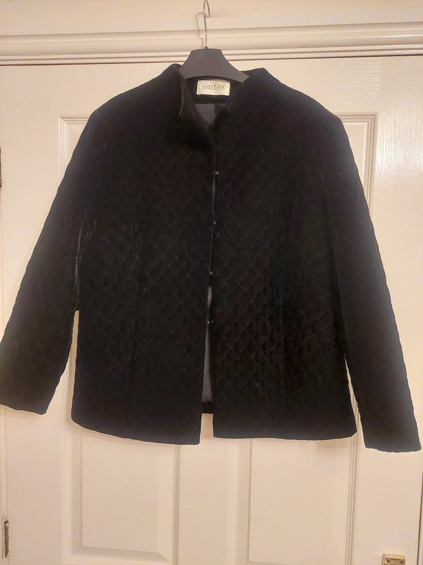 Ladies Eastex black velvet jacket Size 16