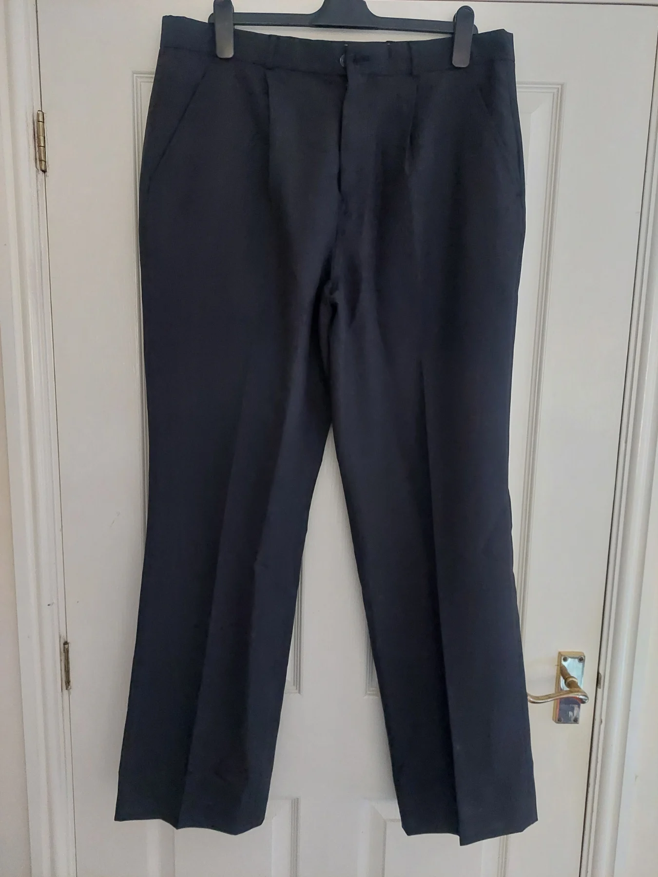 Men's Cotton Traders dark grey straight leg trousers W36"