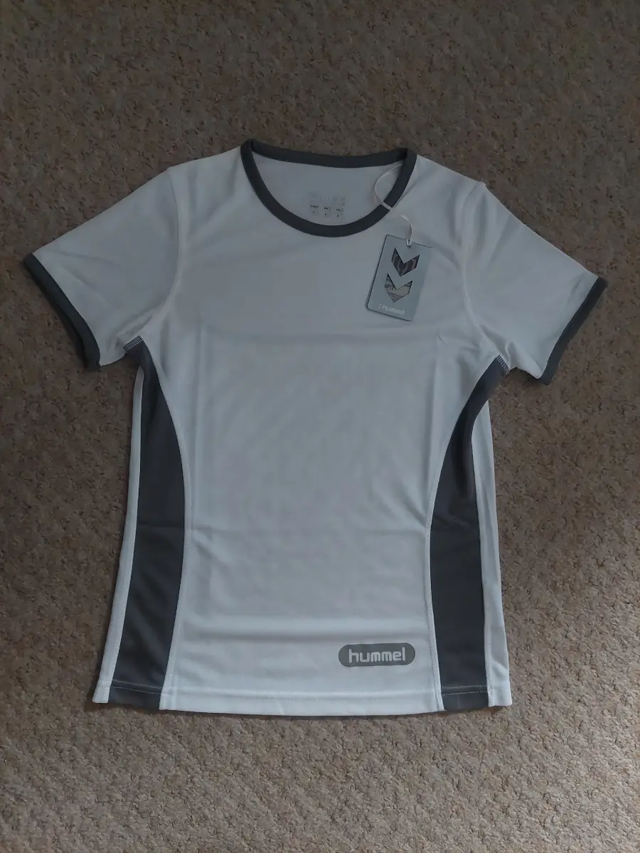 Ladies Hummel white & grey sports t-shirt Size Small