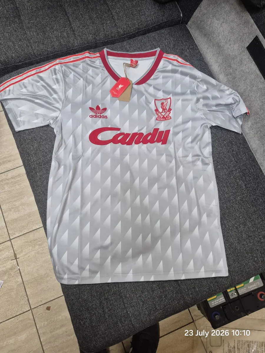 Liverpool 1989-91 Away Shirt Large- Adidas Candy Grey Retro Jersey BNWT