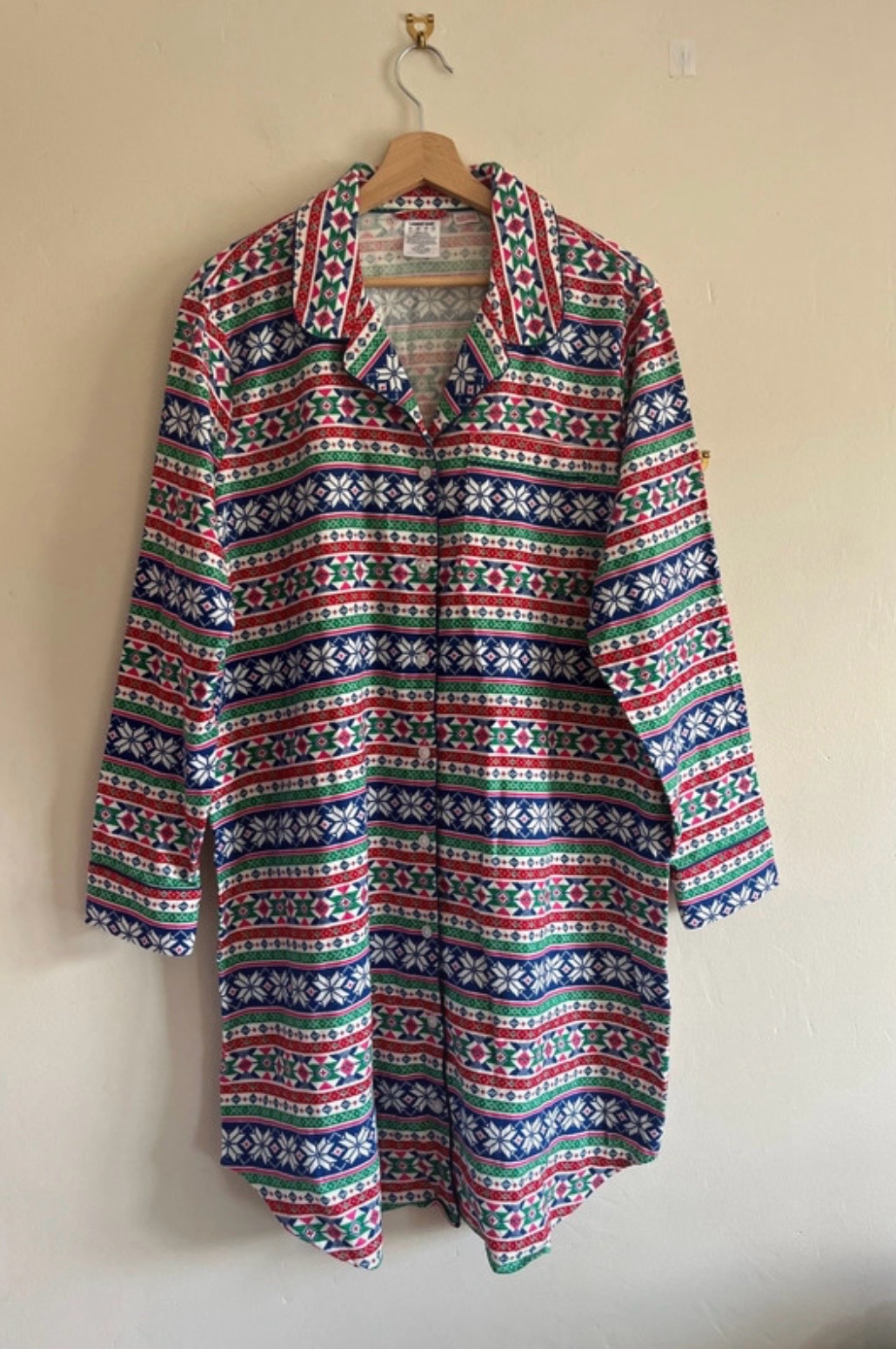 Lands End Christmas Nightshirt 100% cotton size XL Uk 18/20