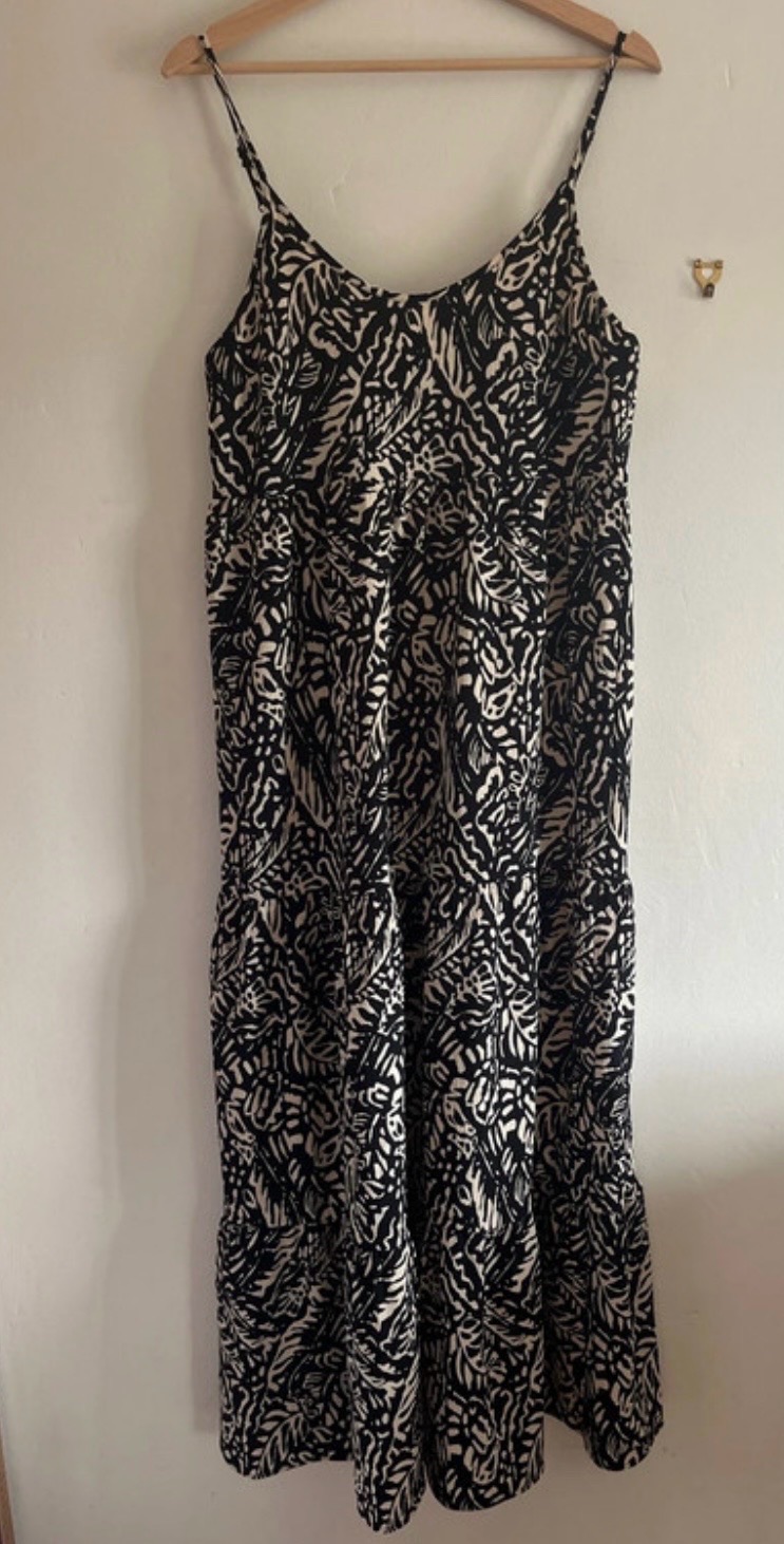 Primark Boho Small uk 8/10 summer dress Black/beige
