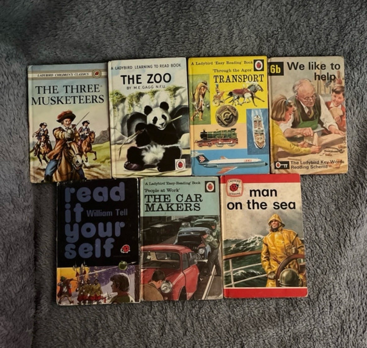 Collection of 7 ladybird books