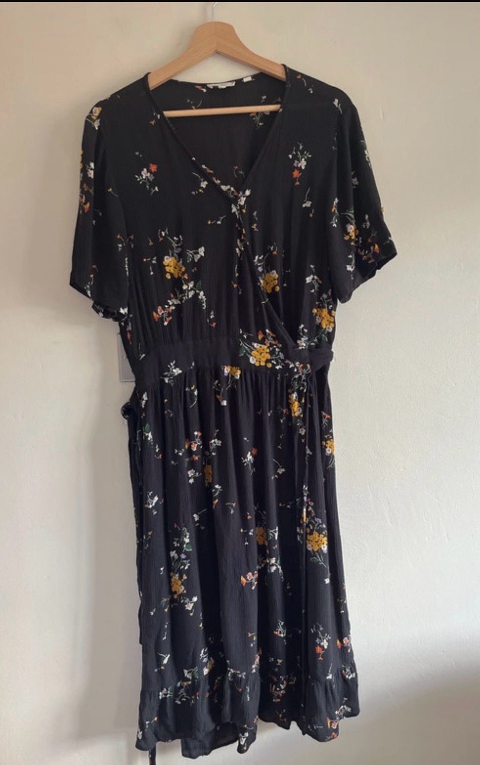Fat face size 14 wrap dress boho vibes Short sleeves