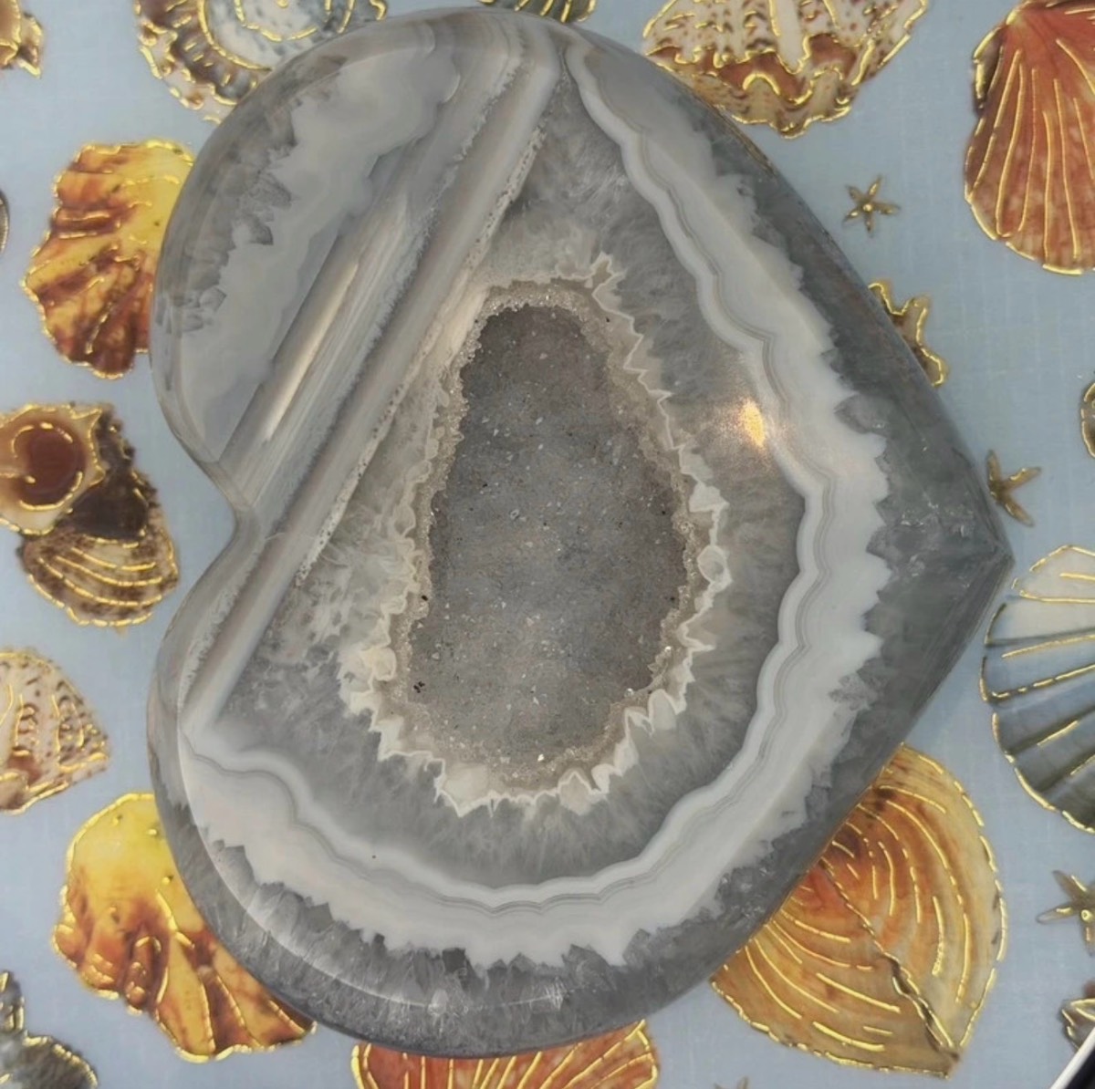Gorgeous Druzy Agate Crystal Heart