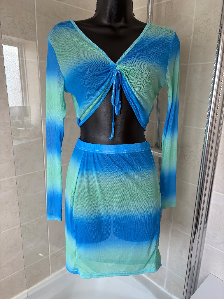 Summer festival beach cover up 2piece set