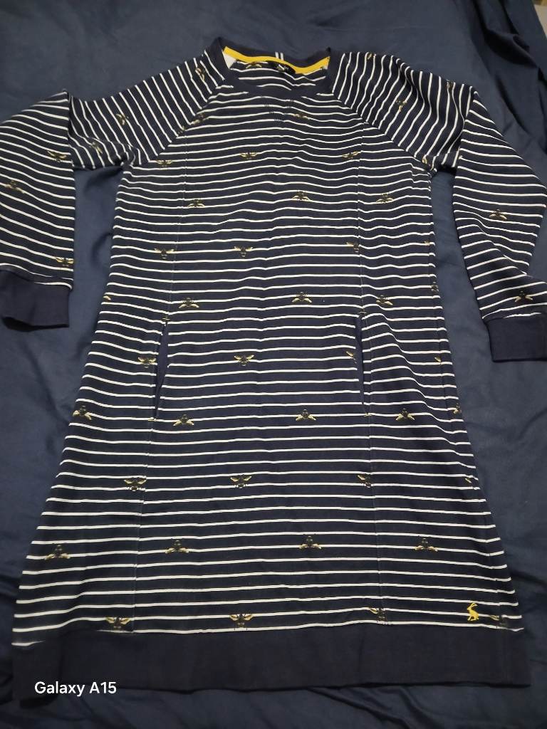 Joules Heidi bee print cotton jumper dress 12