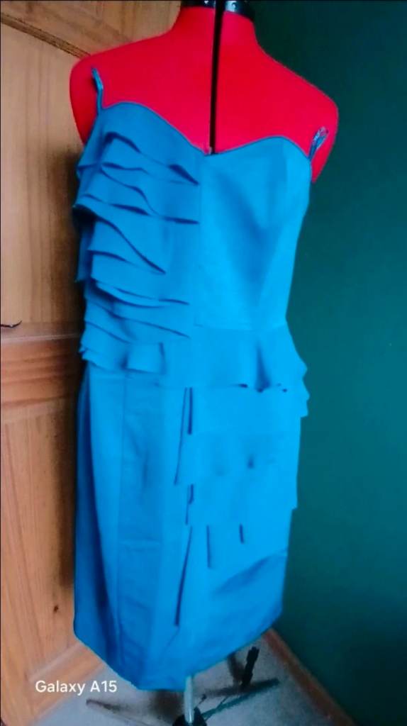 Pearce Fionda II Teal Bright Blue Cocktail Dress