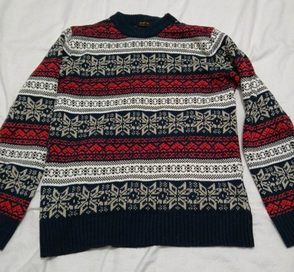 Pop England 90s Fair Isle Knitted Jumper M
