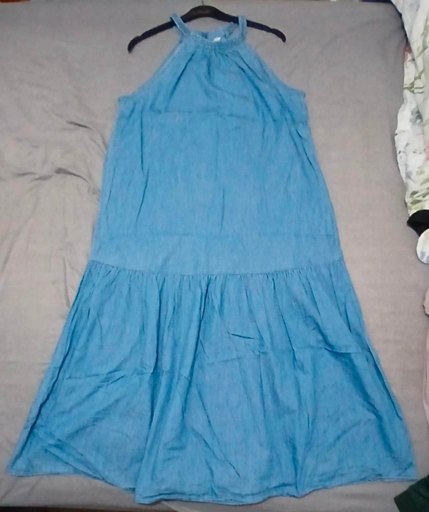 papaya denim midi dress 16