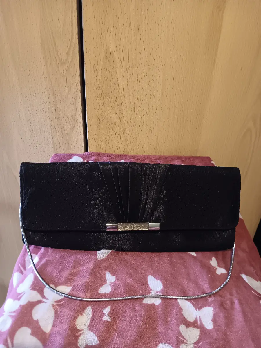 Jasper conran black silver strap shoulder bag Evening
