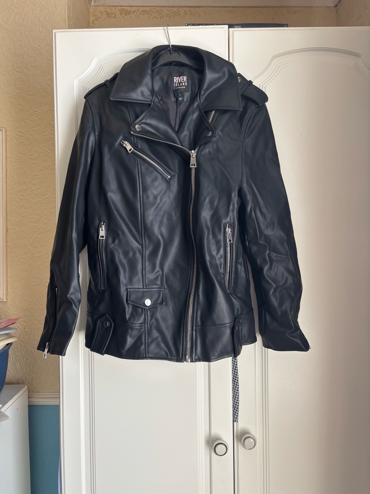 River Island Faux Leather Biker Jacket - Brand New With Tags - Size 6