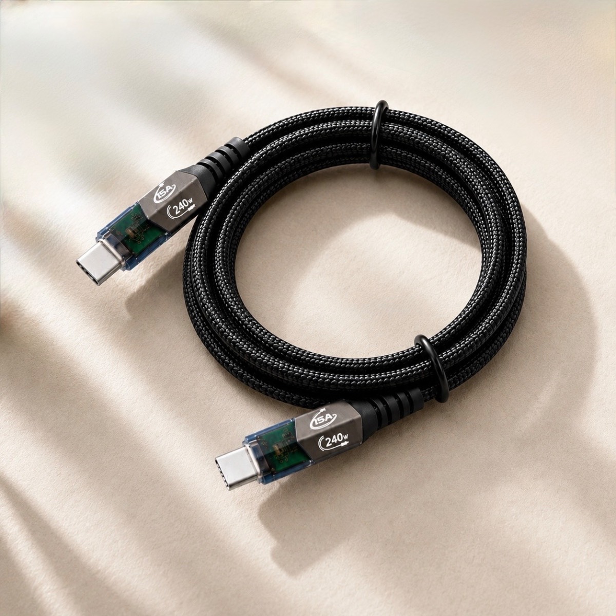 Fast Charging Cable 240W 1 Metre | LED Indicator | Type C