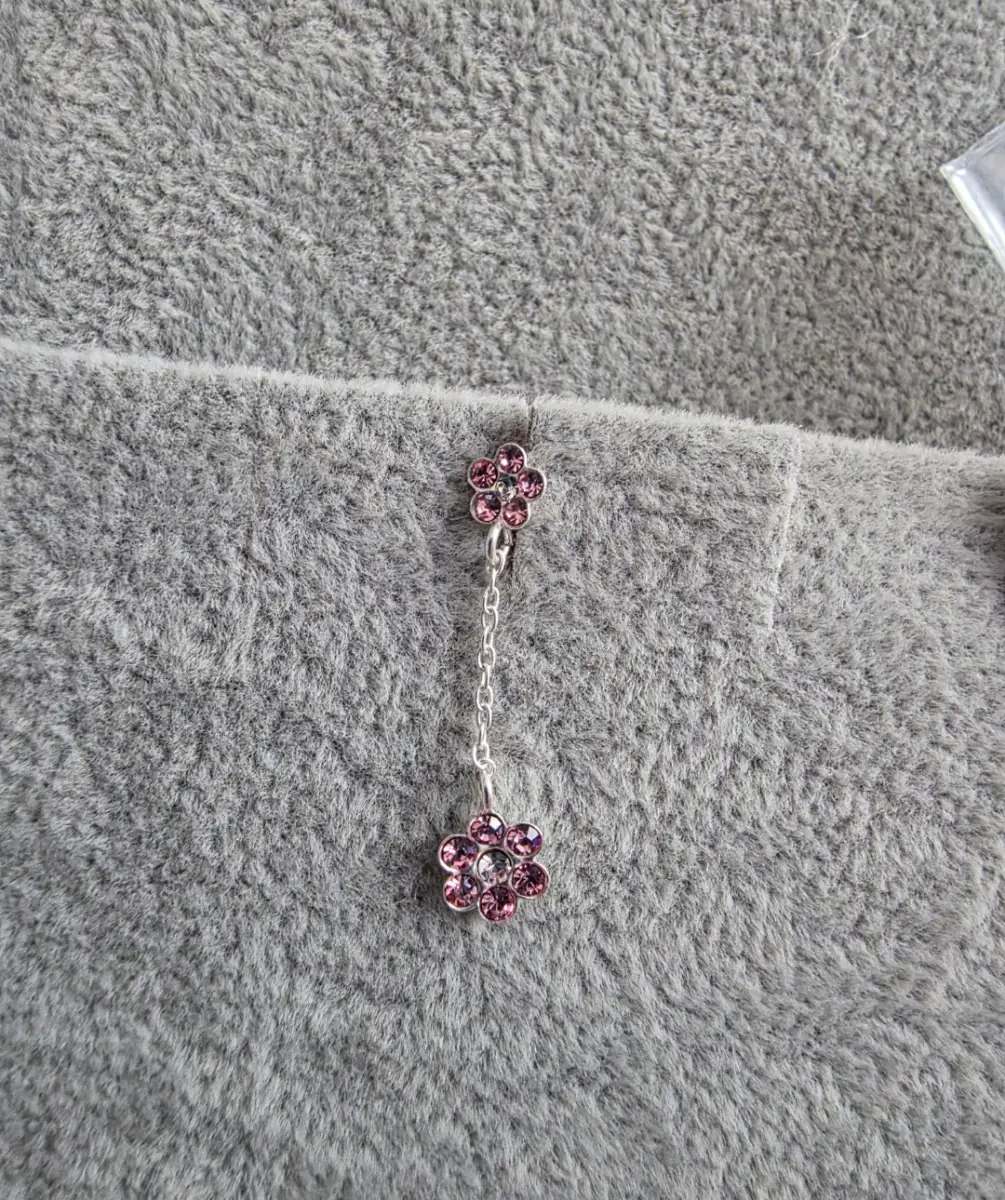 pink flowers earrings sterling silver 925
