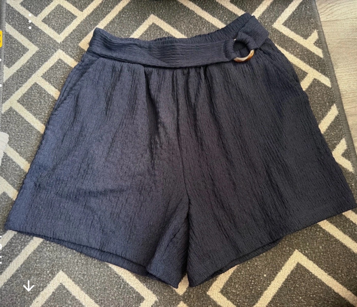 Navy blue women short