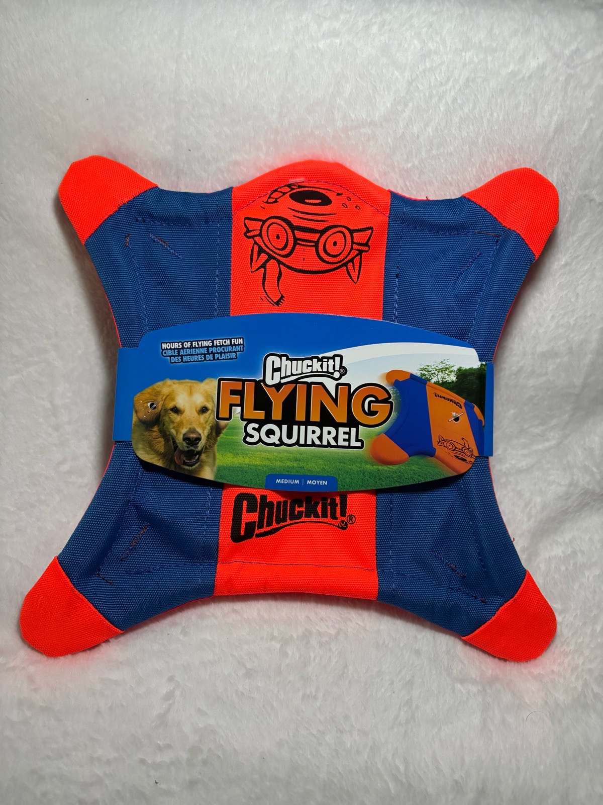 Chuck it flying squirrel dog toy