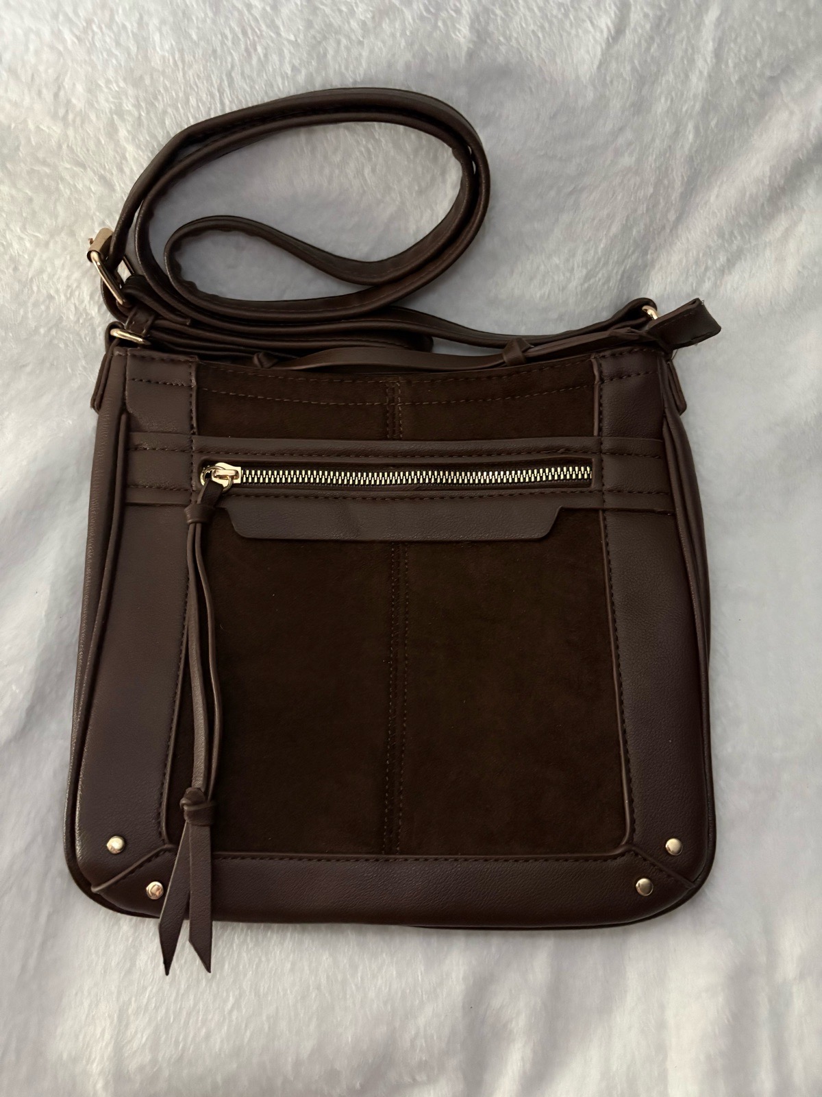 Brown crossbody hand bag