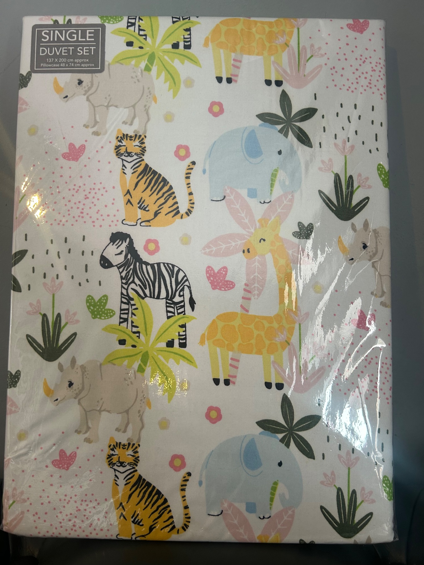 Brand new girls zoo/ animal single duvet set