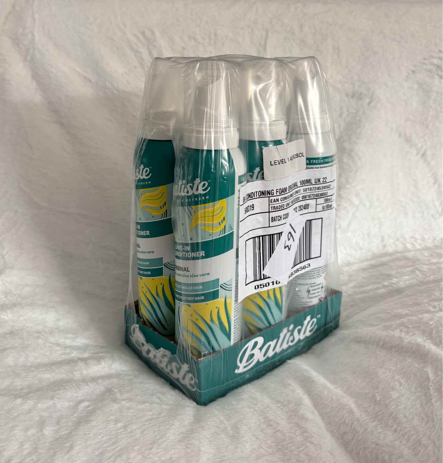 Brand new 6 pack of Batiste leave in conditioner