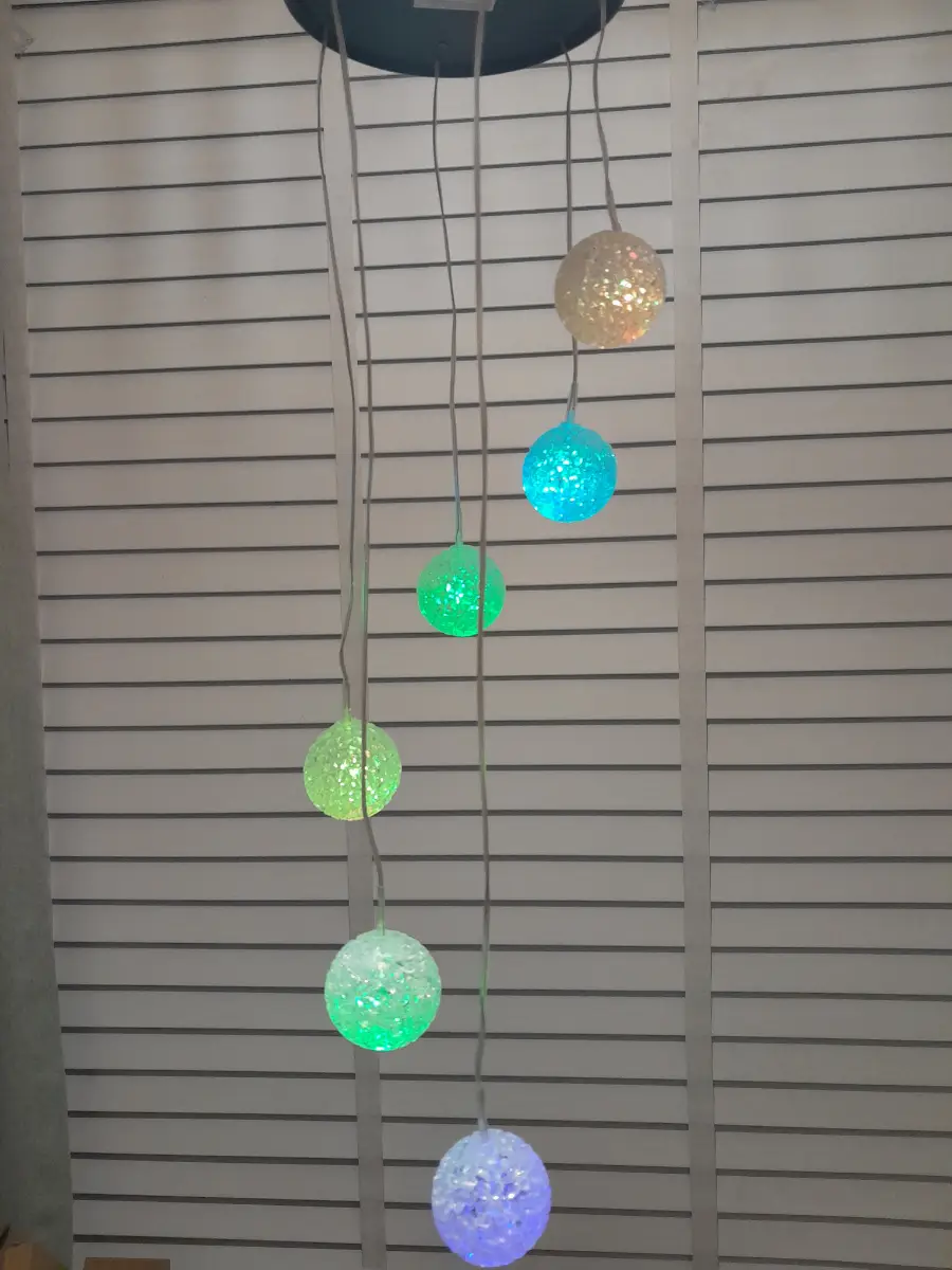 Solar colour changing wind chime design pendant lights