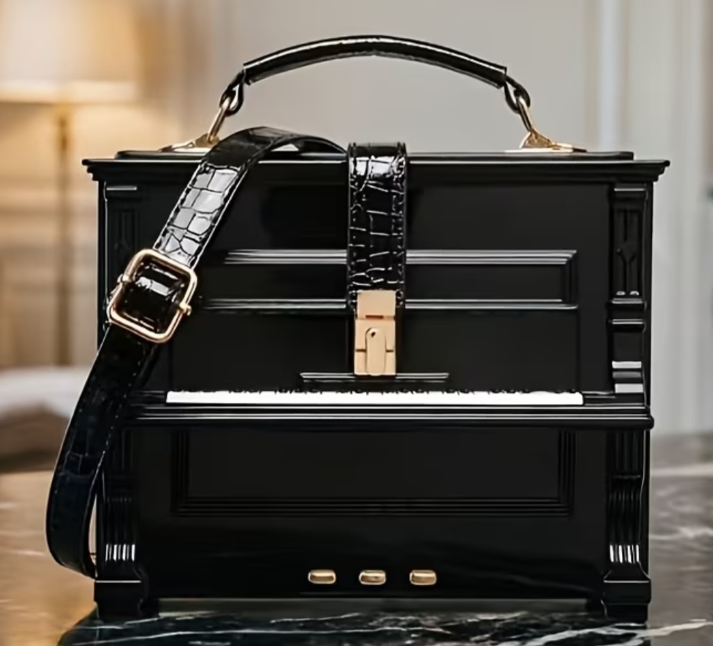 Piano shaped handbag