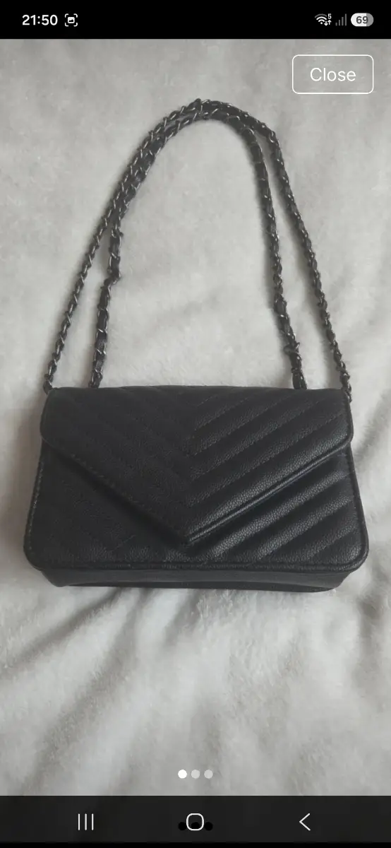 small black shoulder bag