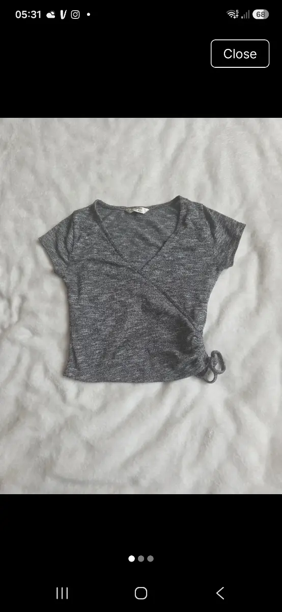 miss selfridges grey wrap top 8