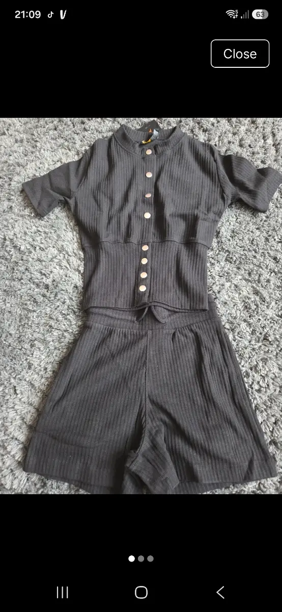 P7 black co ord  8/ 10 s/m