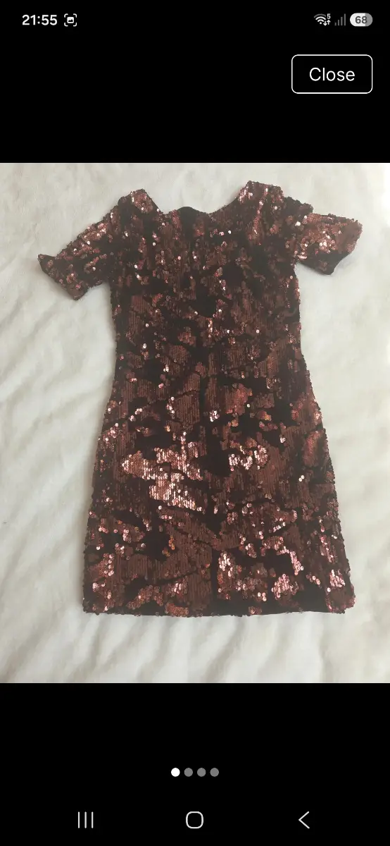 velvet  brown sequins dress 8