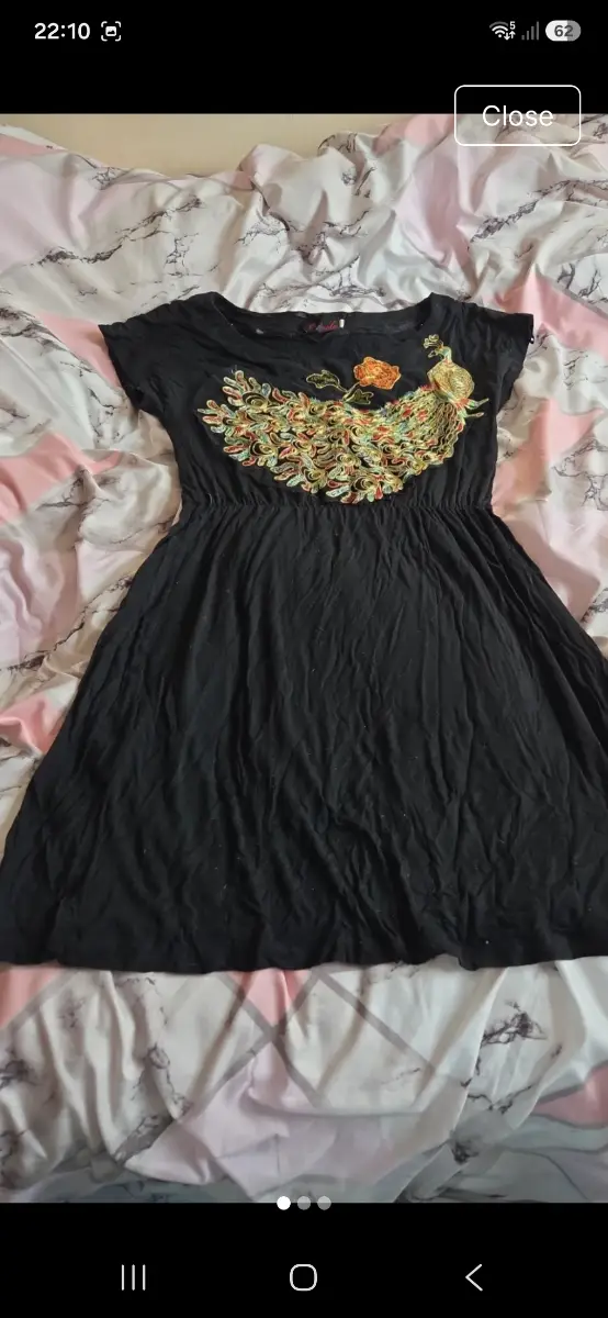 circle embroidered black dress 10